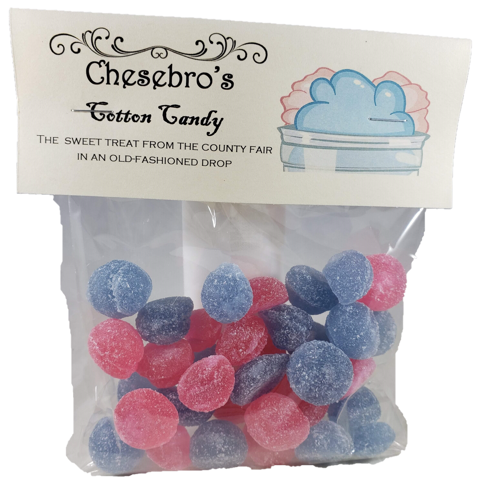 Cotton Candy Flavored Hard Candy Drops 4.5 Ounces