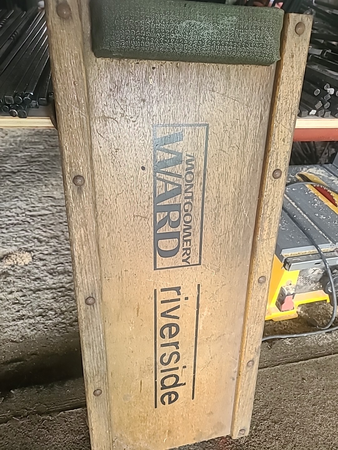 🔥  VTG WOODEN MECHANICS CREEPER, Montgomery Ward Riverside Tool, 36" X 15"
