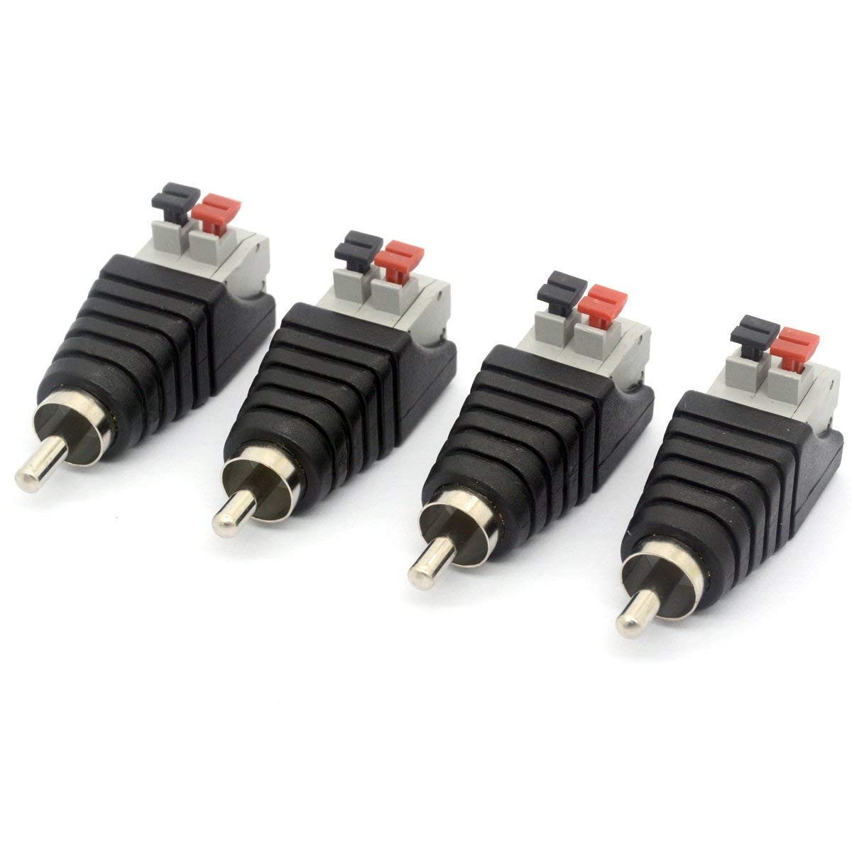 GLHONG Speaker Phono RCA Male Plug to AV 2 Screw Terminal Female