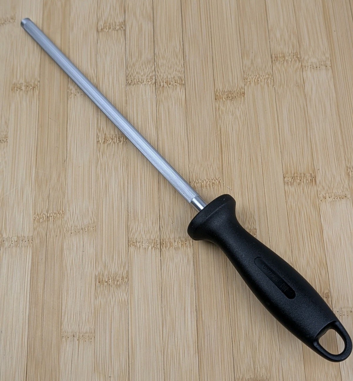 ZWILLING 9" HONING ROD / Sharpening Steel, Stainless Steel, BLACK Handle, NEW