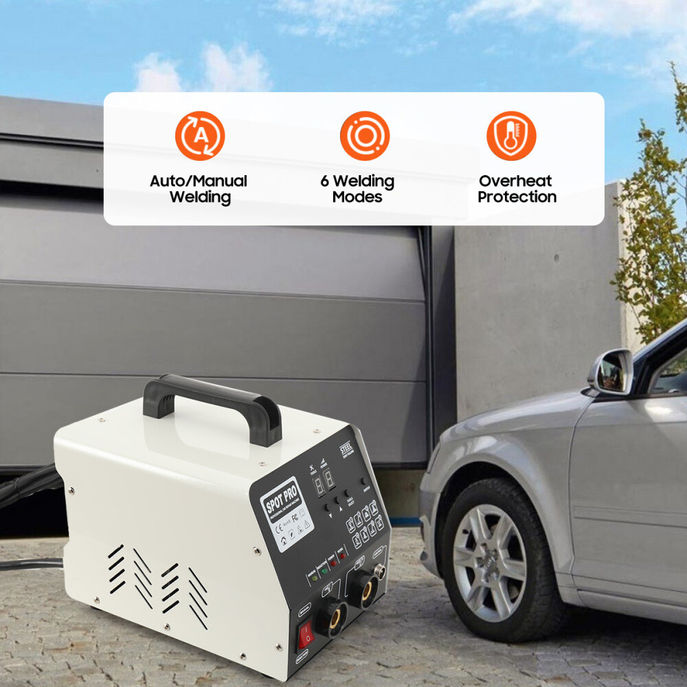 Dent Puller Spot Welder Machine 3800A Vehicle Body Panel Dent Repair Kit 6 Modes