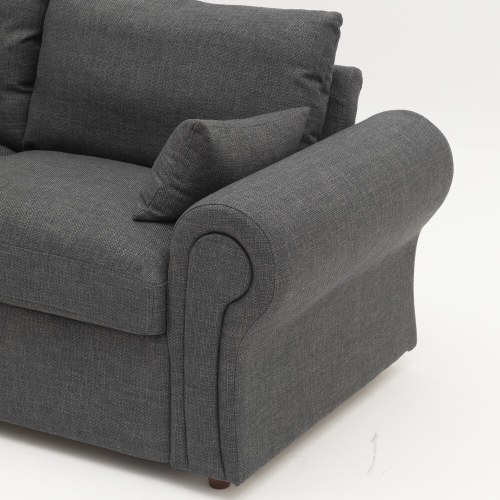 2 / 3 Seater Sofa with Storage Solution Linen Fabric Couch Love Seat Settee