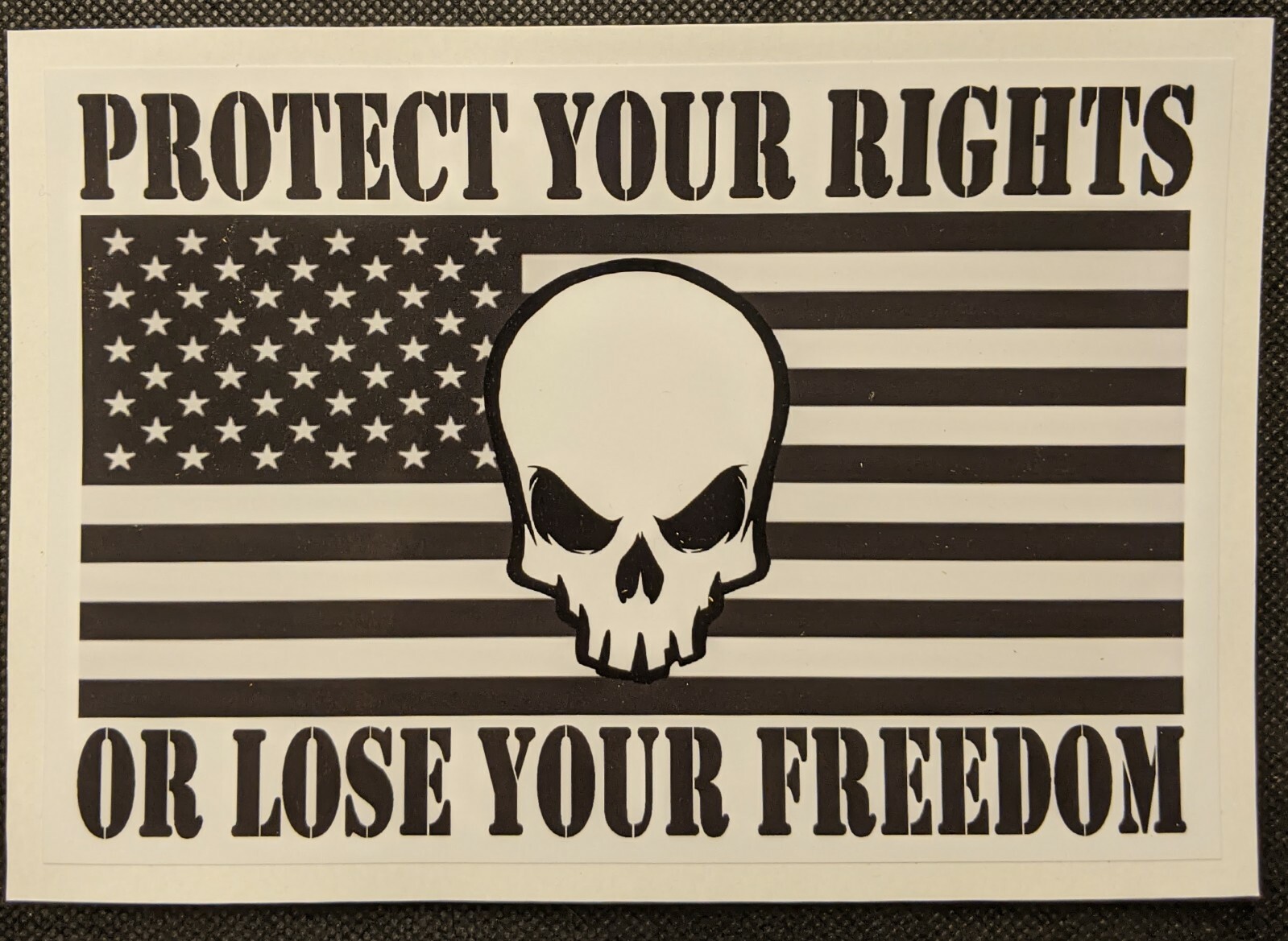 Protect Your Rights Or Lose Your Freedom Truck 4x4 American Flag Sticker Decal