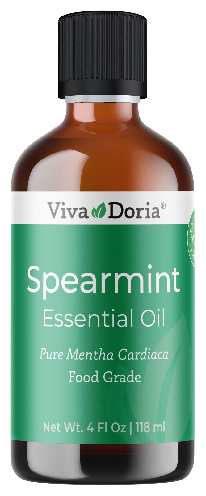 Viva Doria Pure Spearmint Essential Oil, Food Grade, 4 Fl oz