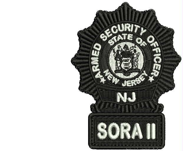 SORA II EMBROIDERY PATCH 3.75 X 3'' VELCR@ ON  BACK black