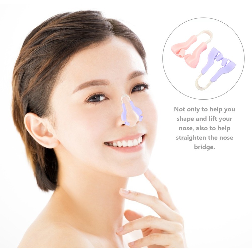 2Pcs Durable Silicone Nose Shaper Clips for Home Use Assorted Colors