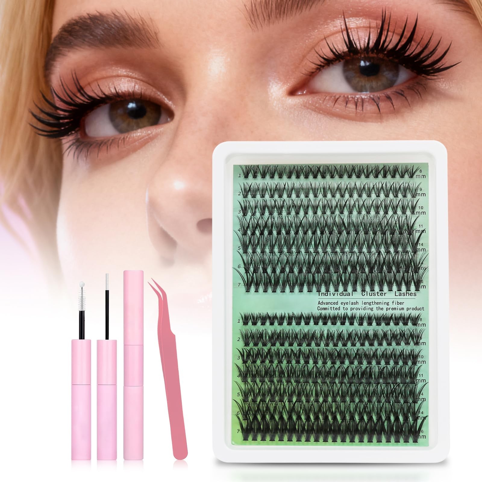 Lash Extension Kit DIY Clusters Eyelash Extension Kit with Lash Bond and Seal