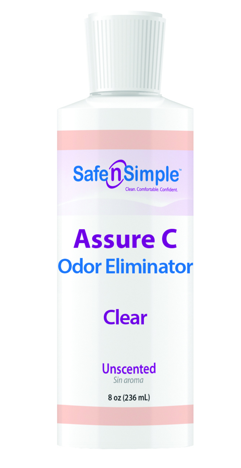Safe n' Simple Assure C Odor Eliminator Clear Bottle