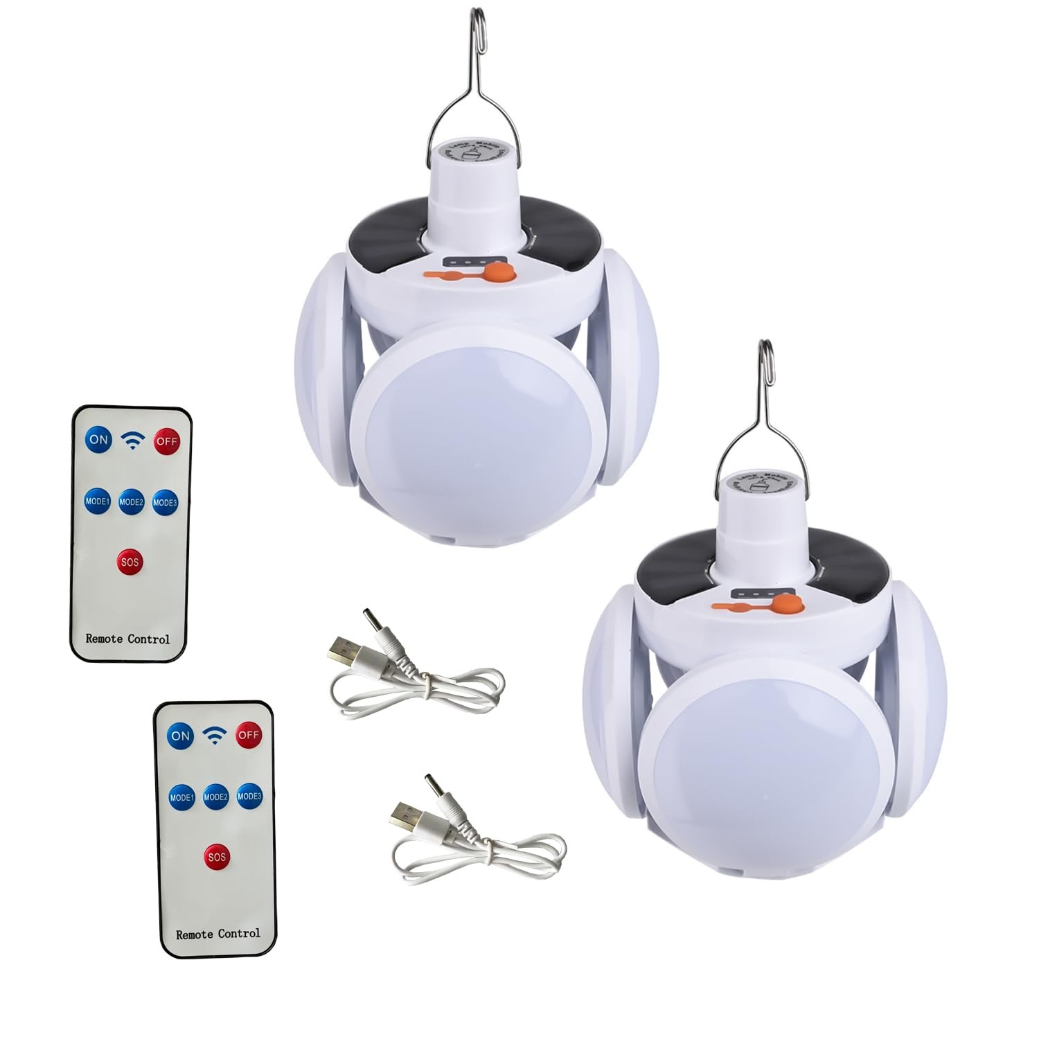 Solar & USB Charging Lantern Hanging Foldable Lamp with Bright LED Lights and...