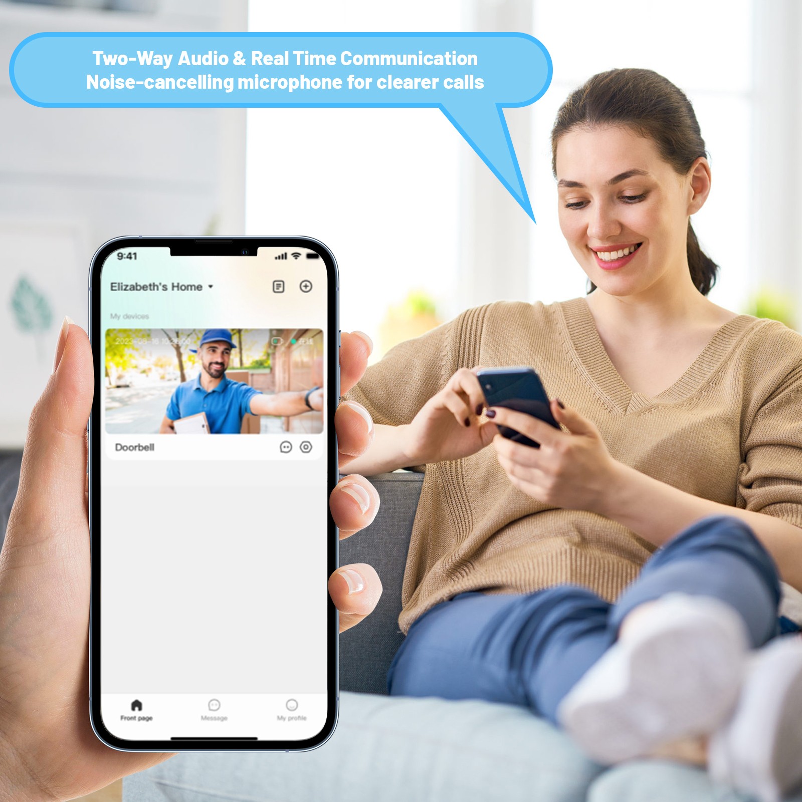 Smart WiFi Video Doorbell Wireless Door Bell Phone Ring Intercom Security Camera