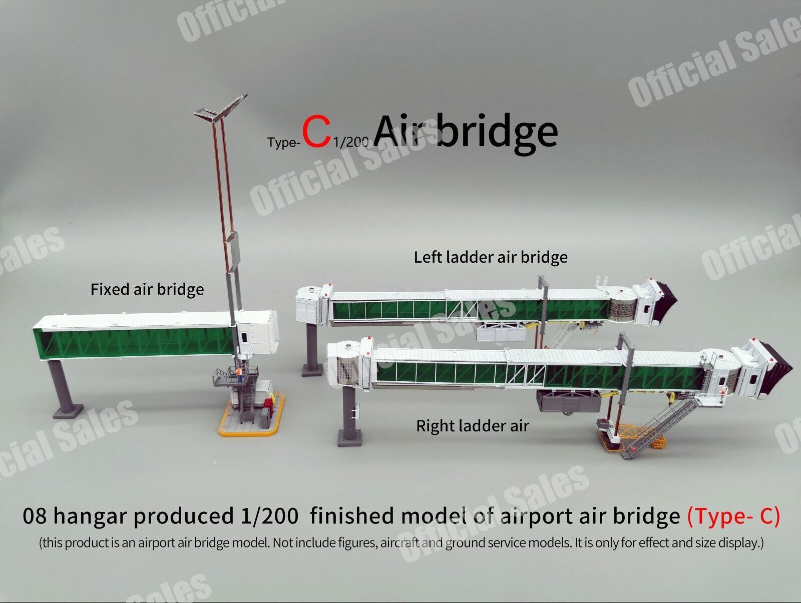 Airport GSE Precision Air Bridges Type C Metal Material Component Options 1/200