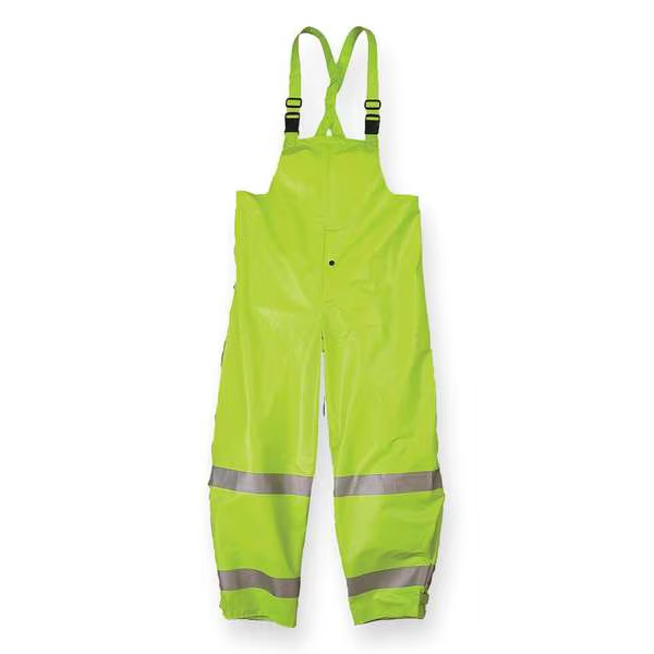 Nasco 1501TFY ArcLite Flash Rain Bib Overall Lime Yellow Size Large