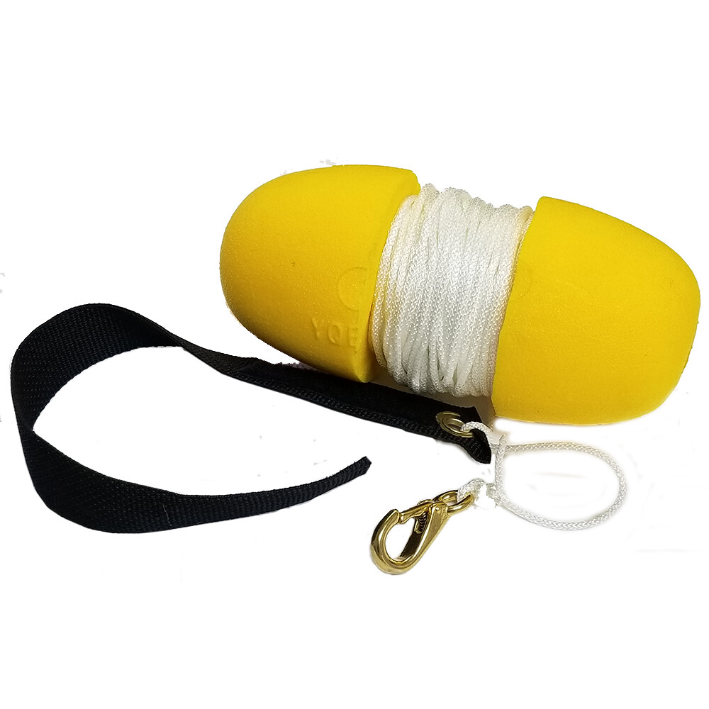 8" Foam Marker Buoy with 100FT Nylon Line with Brass Gate Snap