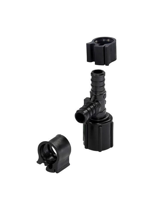 Flair-It 30828 PEXLock Reducing Tee 1/2 x 1/2 x 1/2 PEX Dia. in. with Clamps
