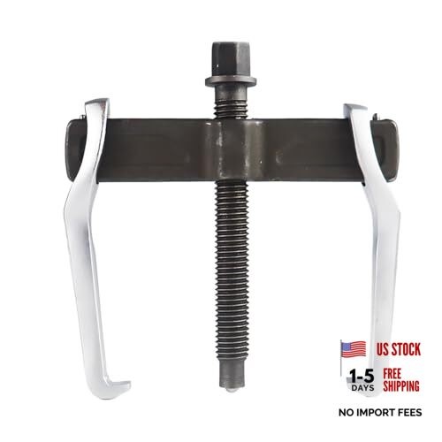 2-Jaw Gear Puller 4 Inch, Adjustable Two Jaws Bearing Puller for Pulley Black