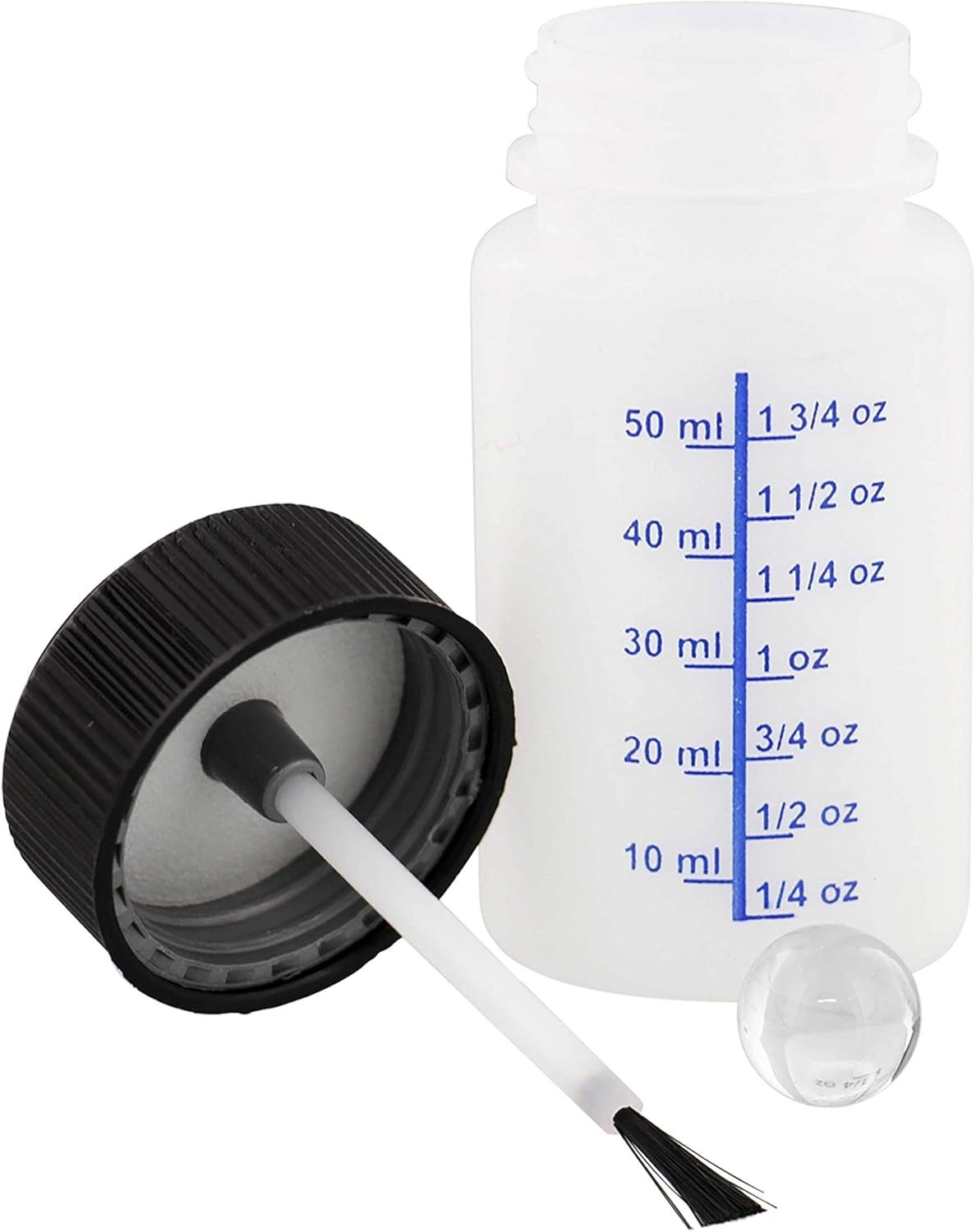 10 Pack- 2 Ounce (60ml) Empty Paint Touch Up Bottles with Brush Applicator an...