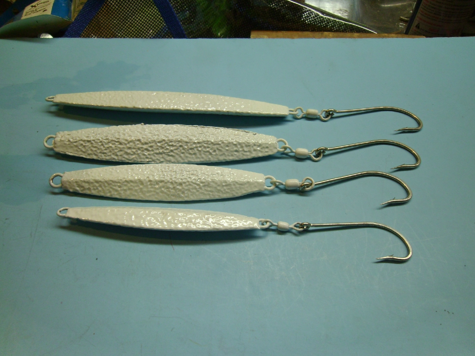 " GLOW " Hammered Diamond Jigs, stripers, blue fish ,seabass, SOLD PER JIG