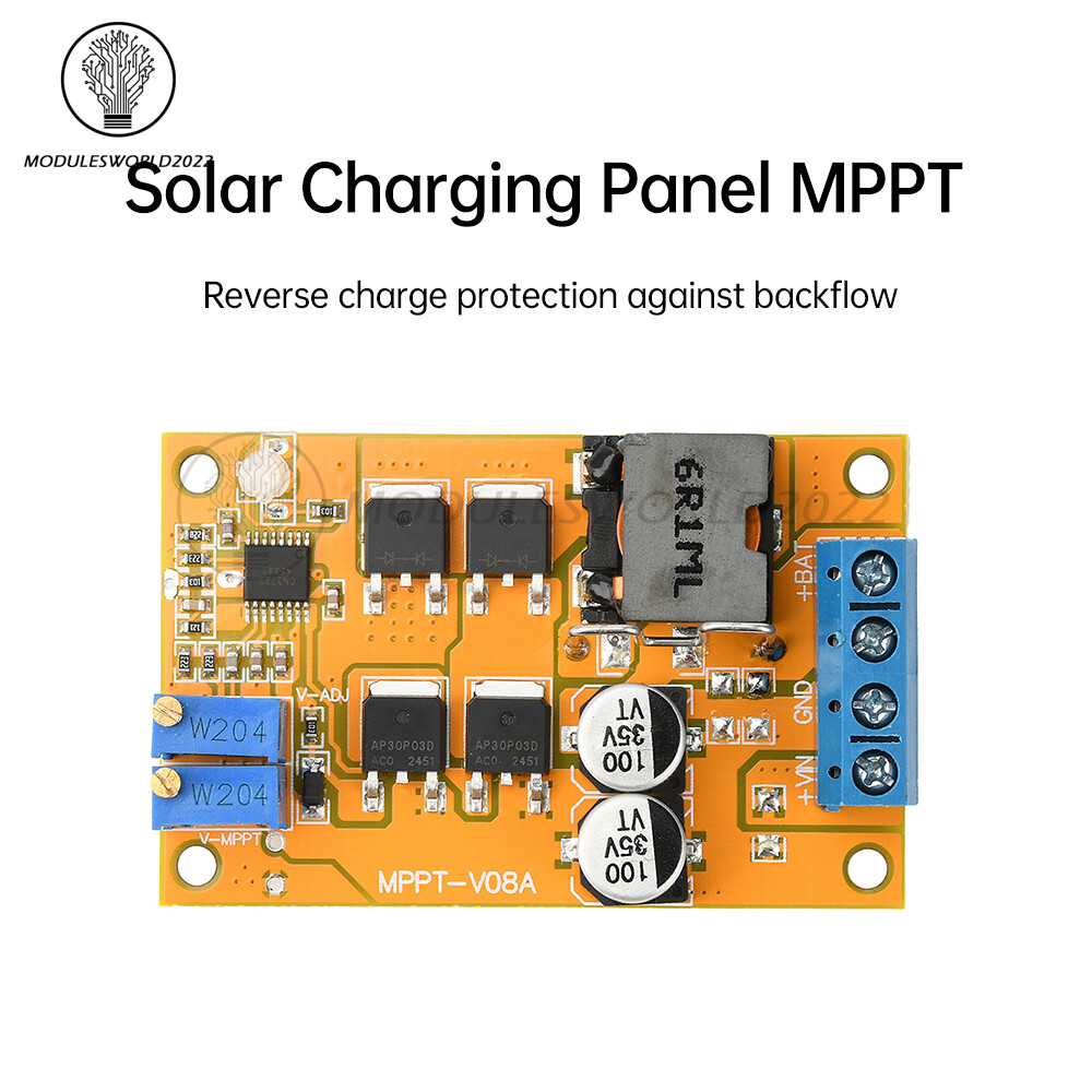 DC8-28V 5A 100W MPPT Solar Charging Panel Regulator Controller 9V 12V 24V Switch