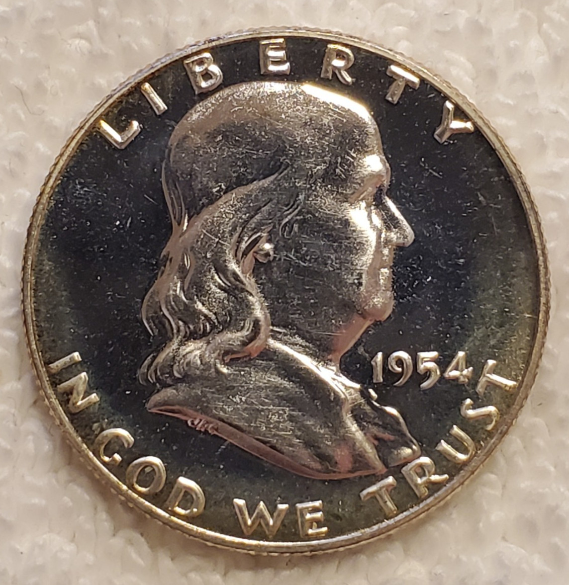 1954-P Proof Franklin Half dollar (UNC), 90% Silver, 12.50g