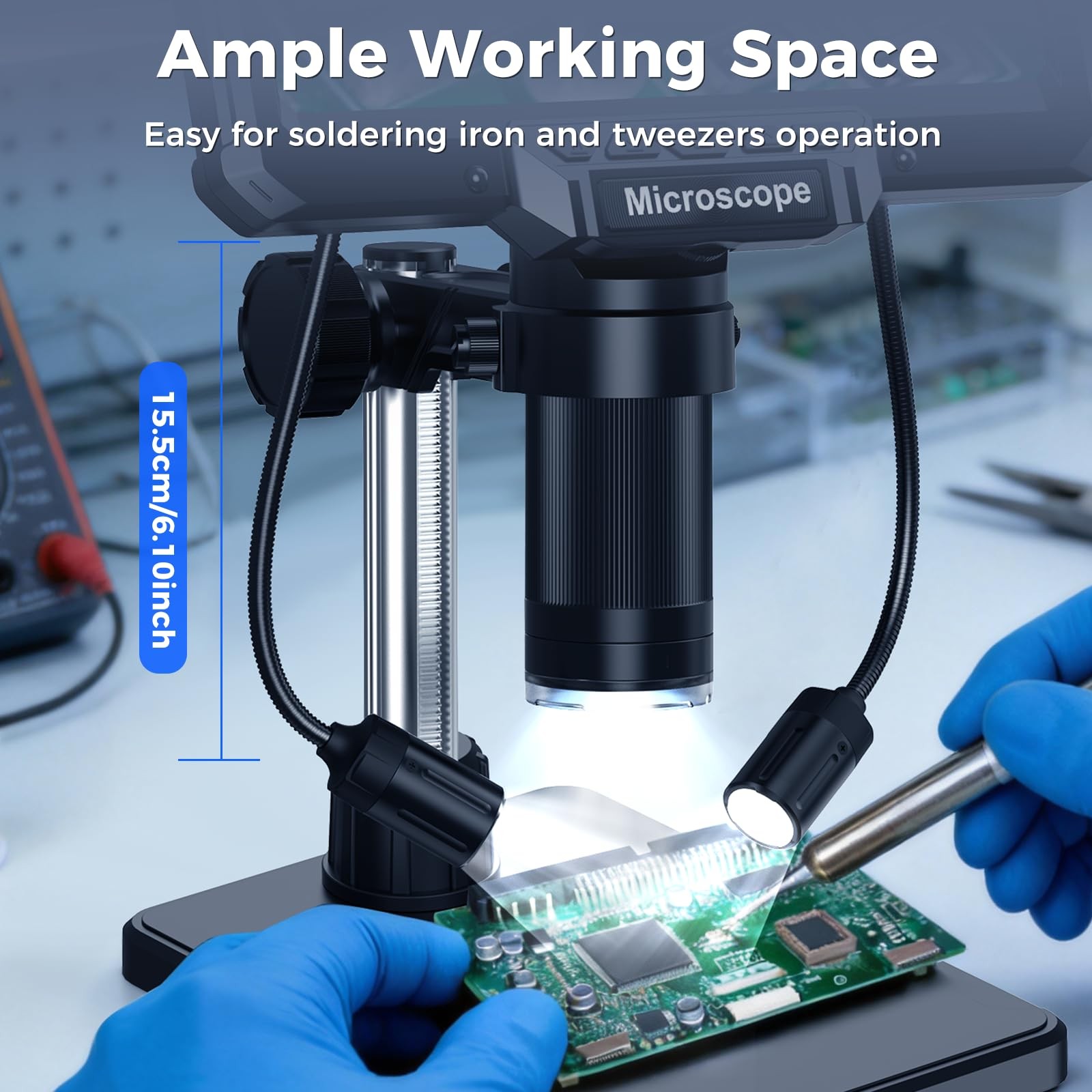 7Inch 1200X Digital Microscope for Electronics Repair