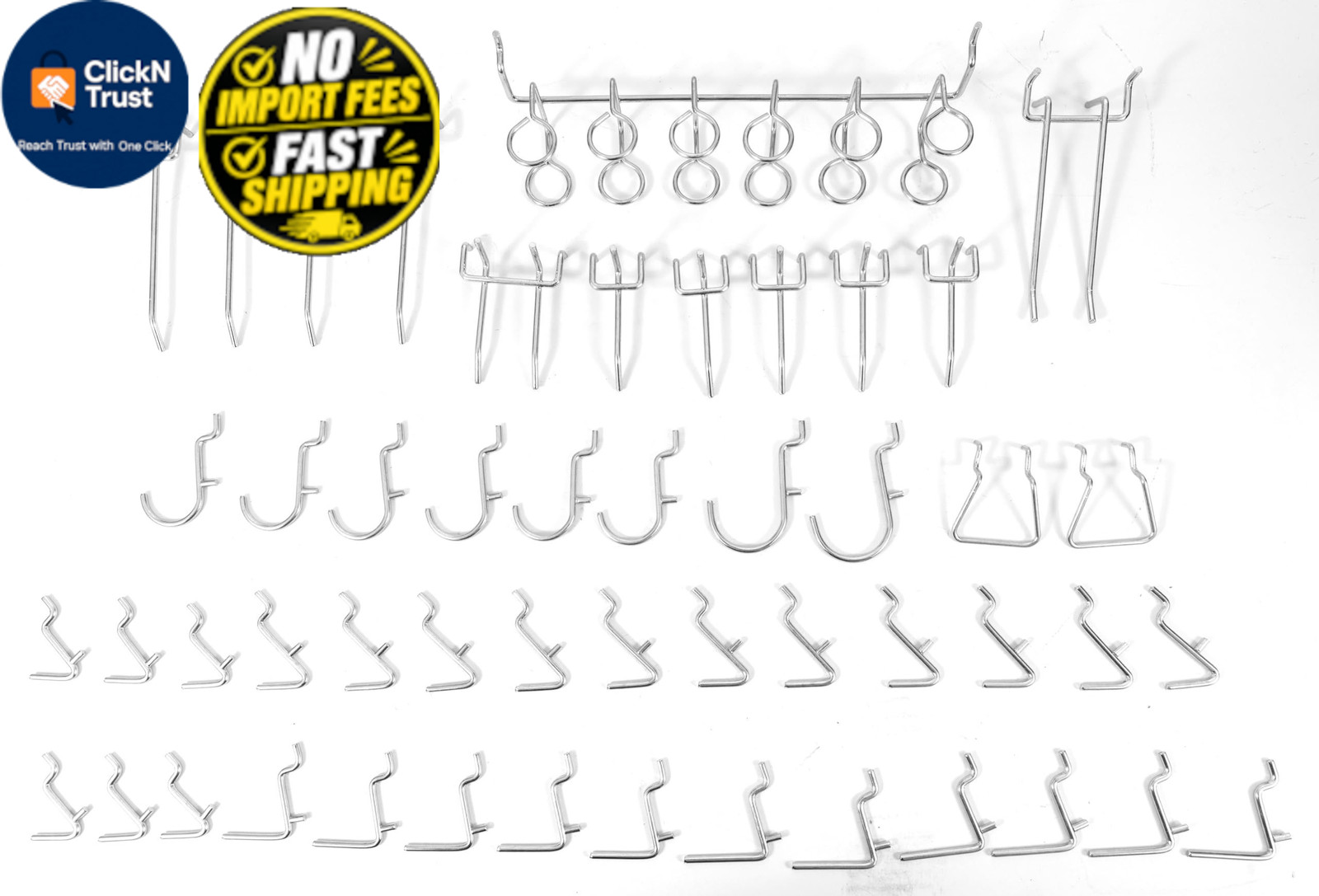 WEN Workbench Pegboard Accessory Kit, 50-Piece Silver