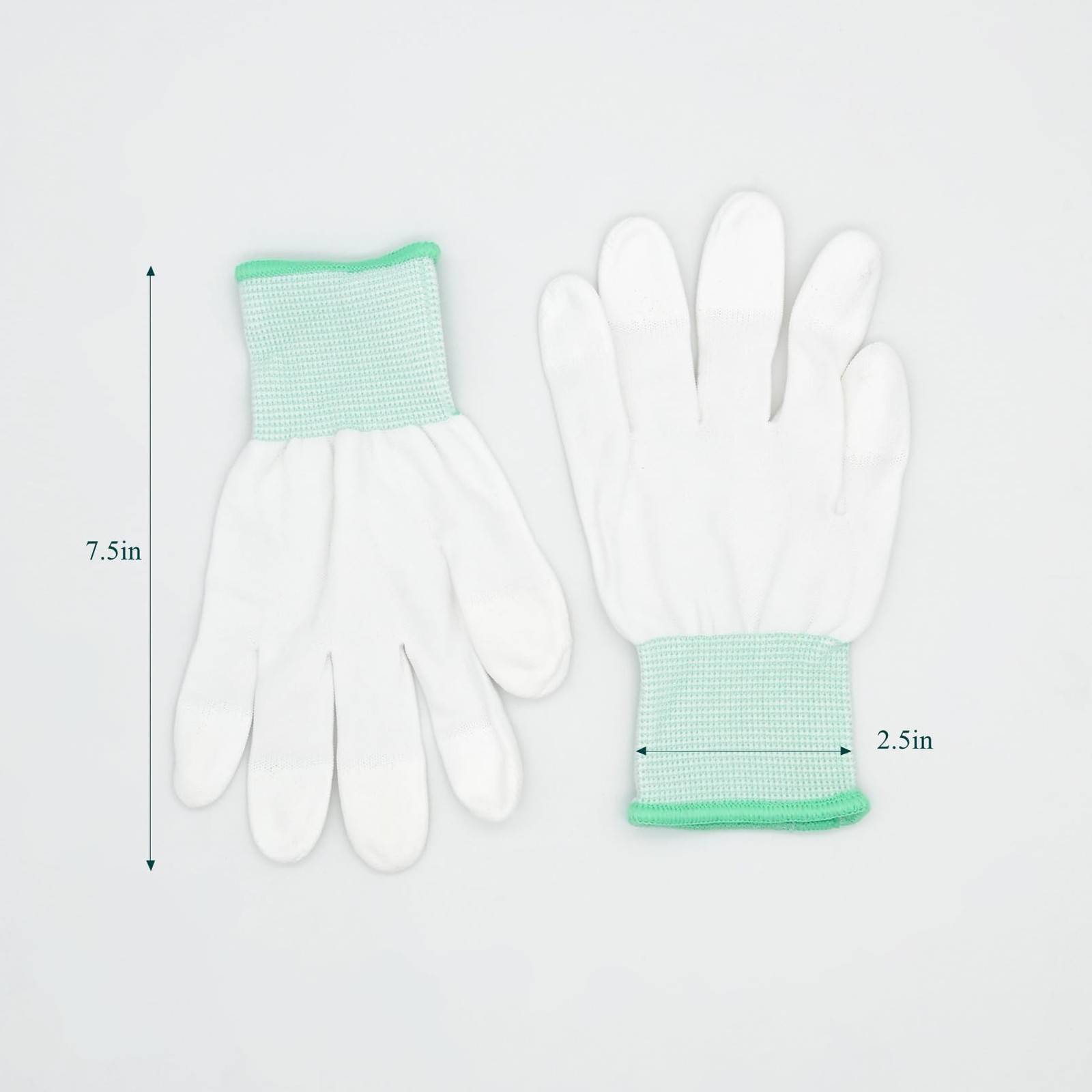 Quilting Gloves for Free-Motion Sewing (1 Pair) White