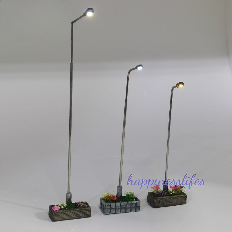 Diorama 1/64 City Street Lamp Model City Railway Parking Lot Scene Props Model