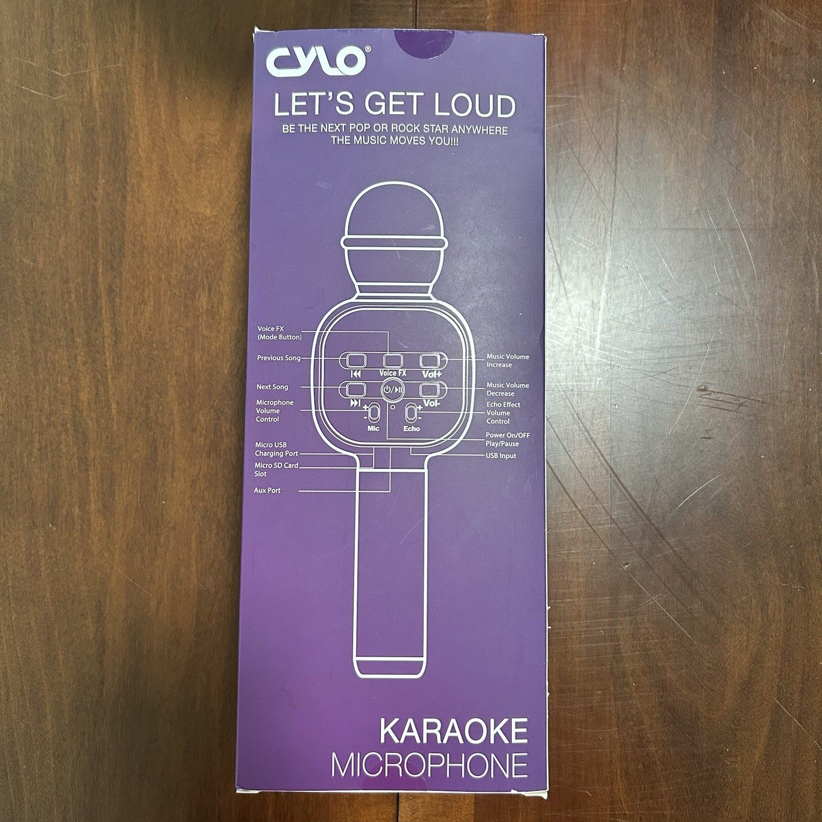 CYLO Let’s Get Loud Bluetooth LED Karaoke Microphone