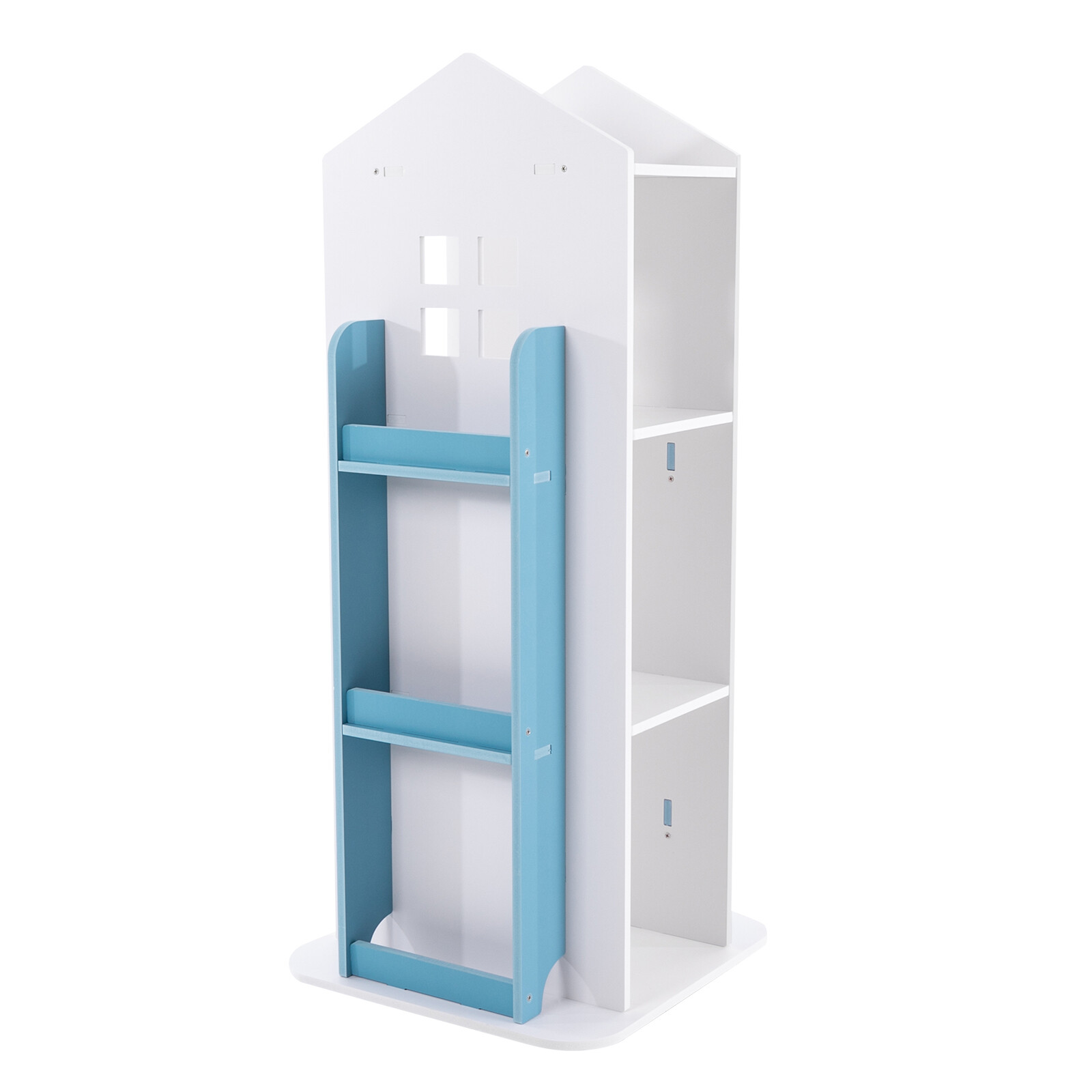 360° Rotating Bookshelf Bookcase Storage Shelf Freestanding Display Rack Stand