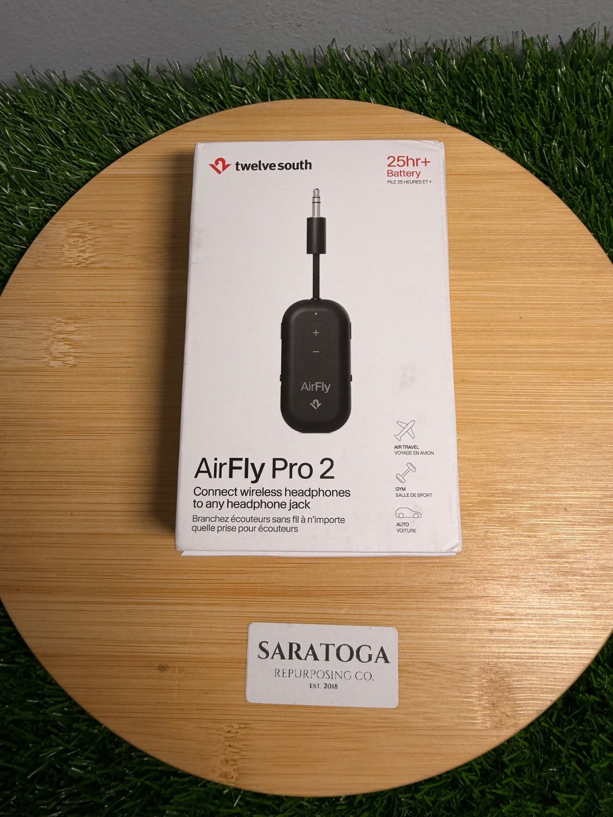 AirFly Pro 2 Bluetooth Adapter 3.5mm AUX TX/RX Pair 2 Headphones Black