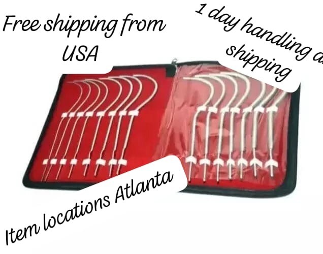 Urethral Dilator Sound Kit, Non-Magnetic 316L Surgical Steel 15 Pcs Set