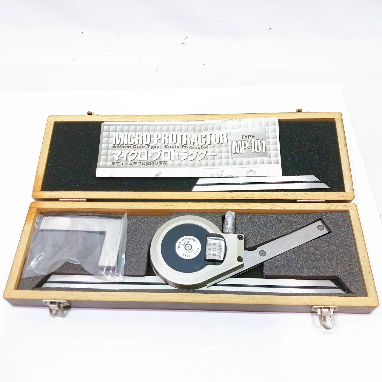 MARUI KEIKI Micro Protractor MP-101 Angle Gage 0-360 degrees From Japan BG122