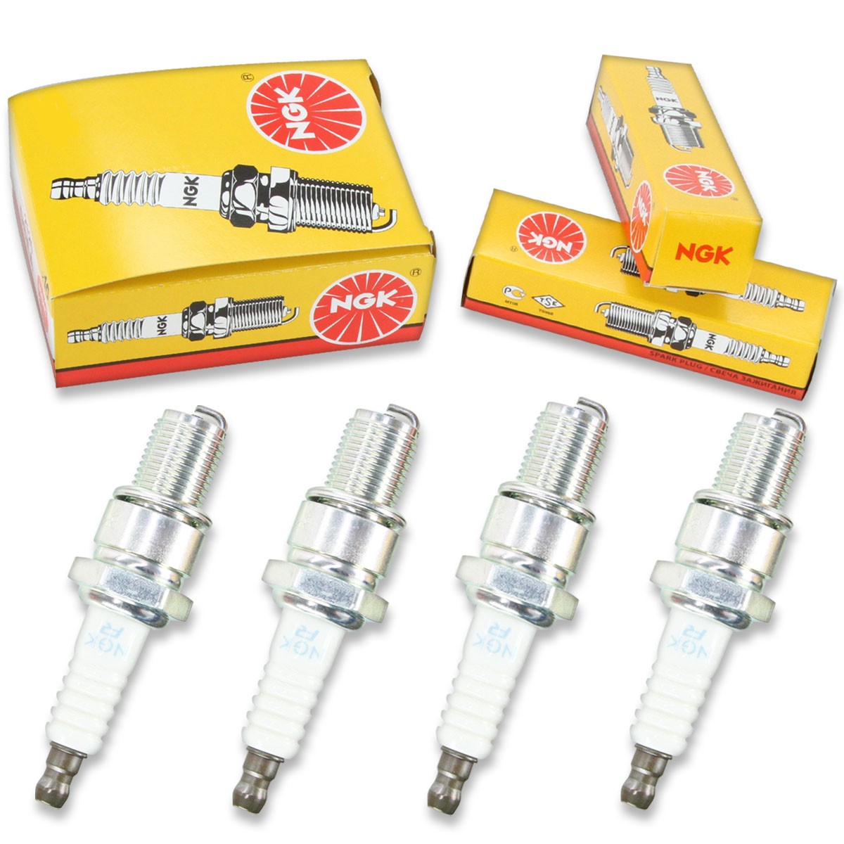 4pcs 95-99 Polaris Sport 400L NGK Standard Spark Plugs 400cc 24ci EC38 Kit ni