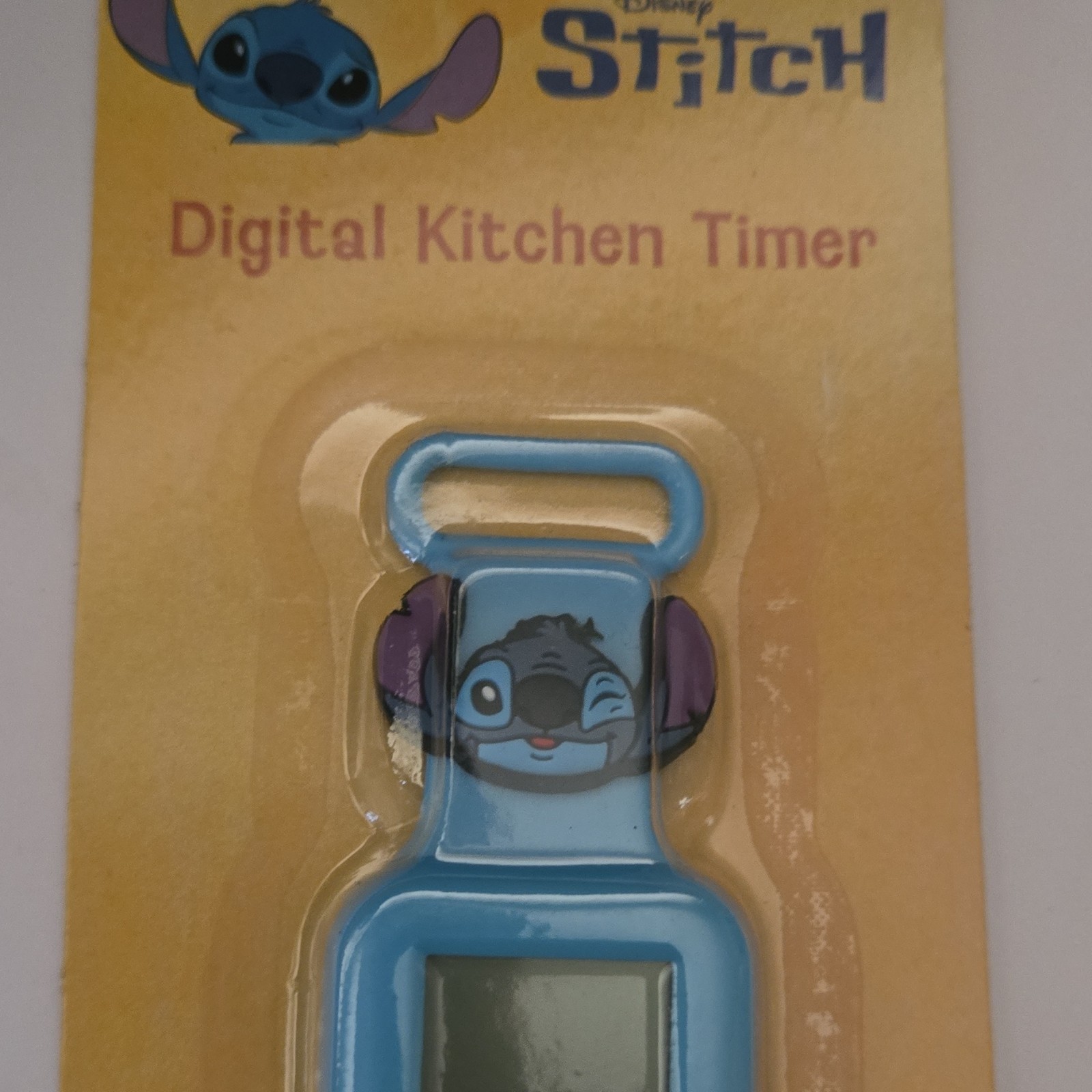 Disney Stitch Digital Countdown Kitchen Timer, Magnetic, Blue Plastic, Battery