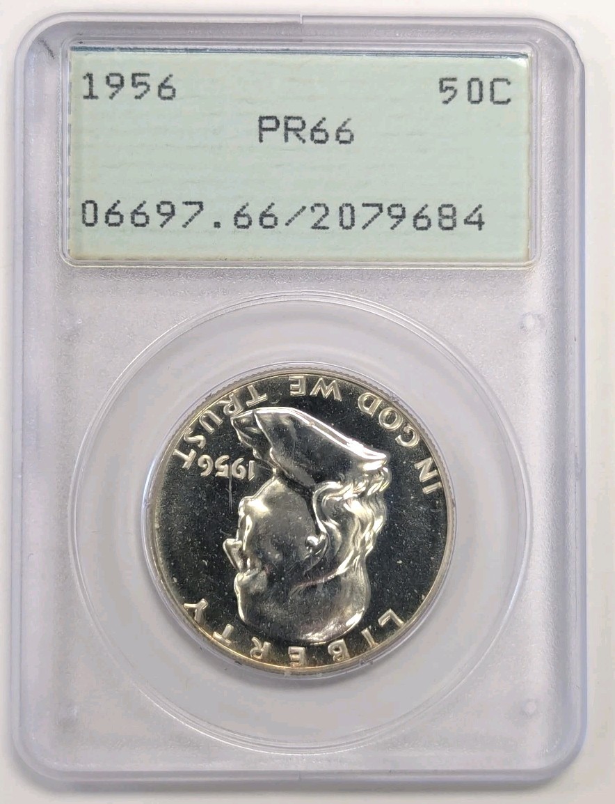 1956 PROOF FRANKLIN HALF DOLLAR PCGS PR66 OGH RATTLER   Type 2- Z413