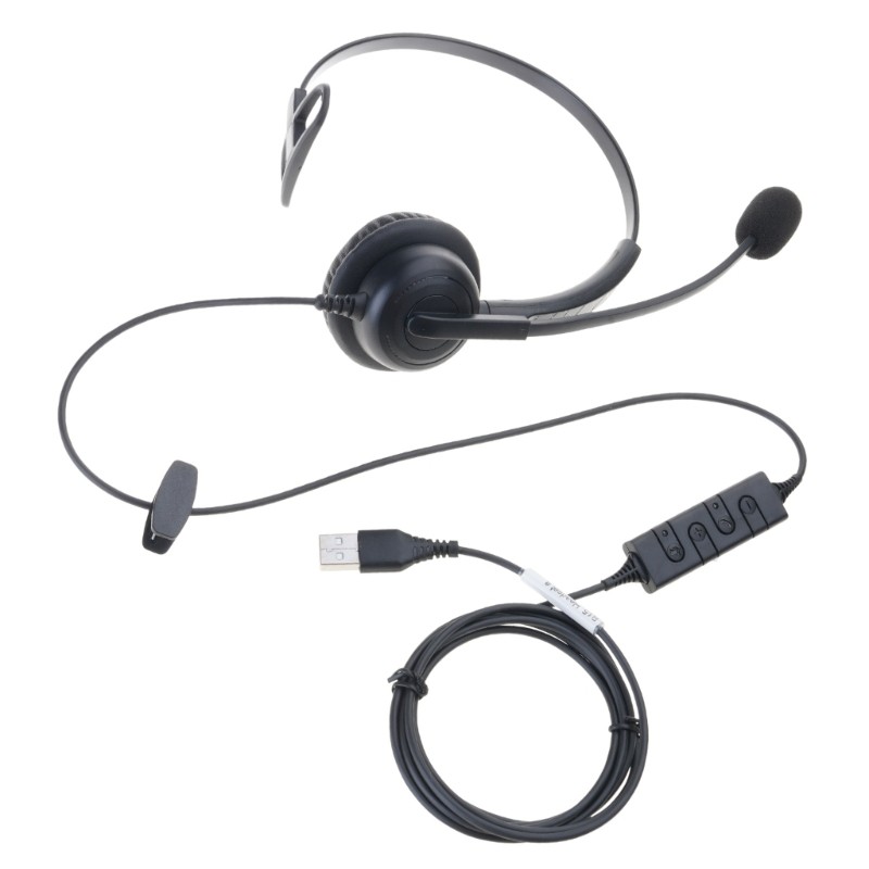 Computer Headset Microphone Memory Foam Earpad Advanced Noise Cancelling