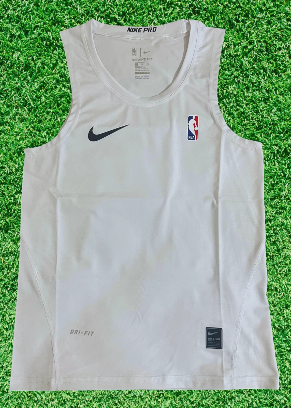 NIKE PRO NBA Compression Tank - White and Black (M-4XL)