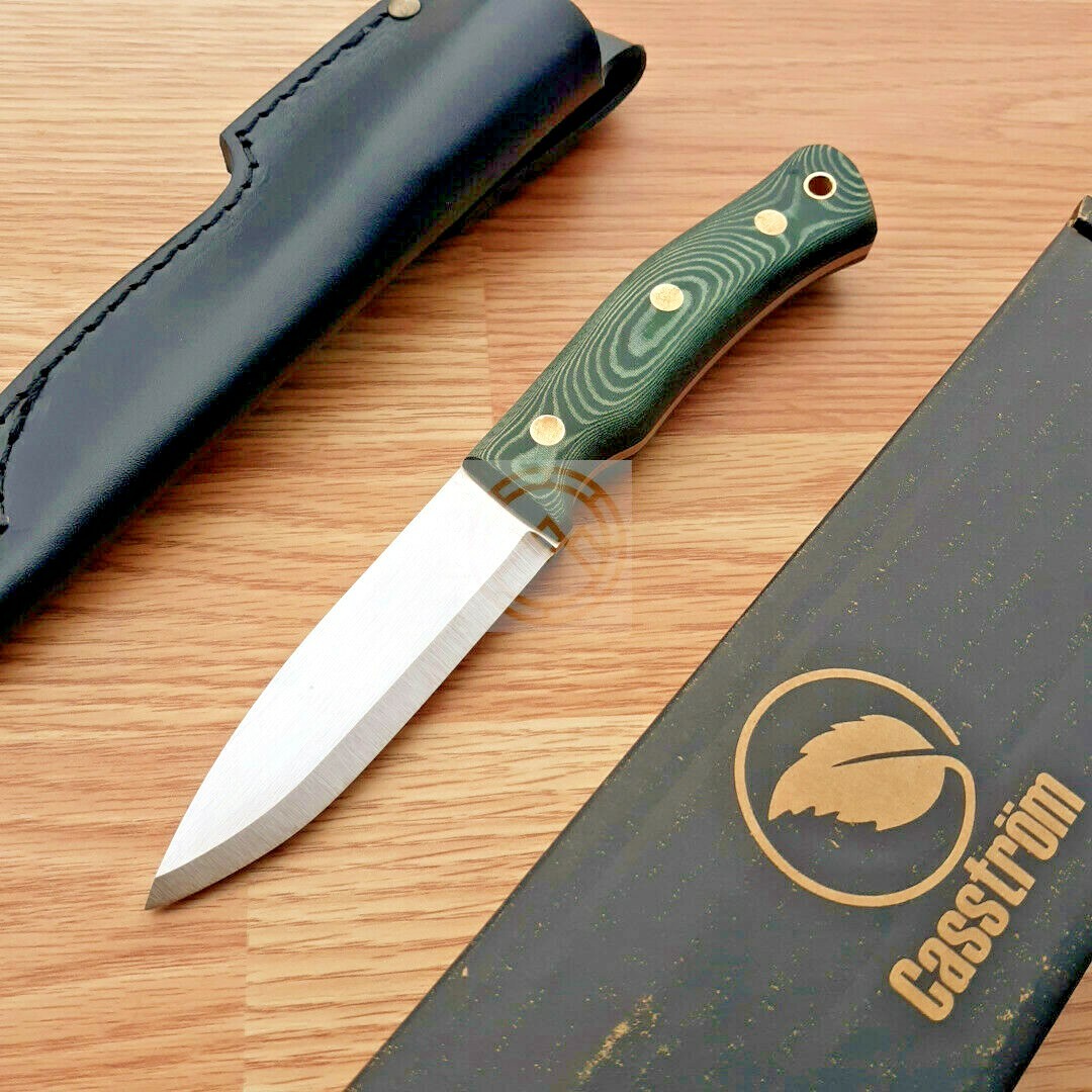 Casstrom No.10 Swedish Forest Fixed Knife Sandvik 14C28N Blade Micarta Handle