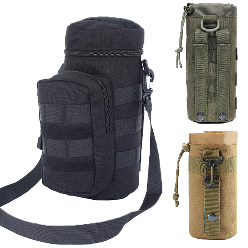 19/35/38oz Capacity Tactical Molle Water Bottle Bags Sport Fanny Bags Waist Pack