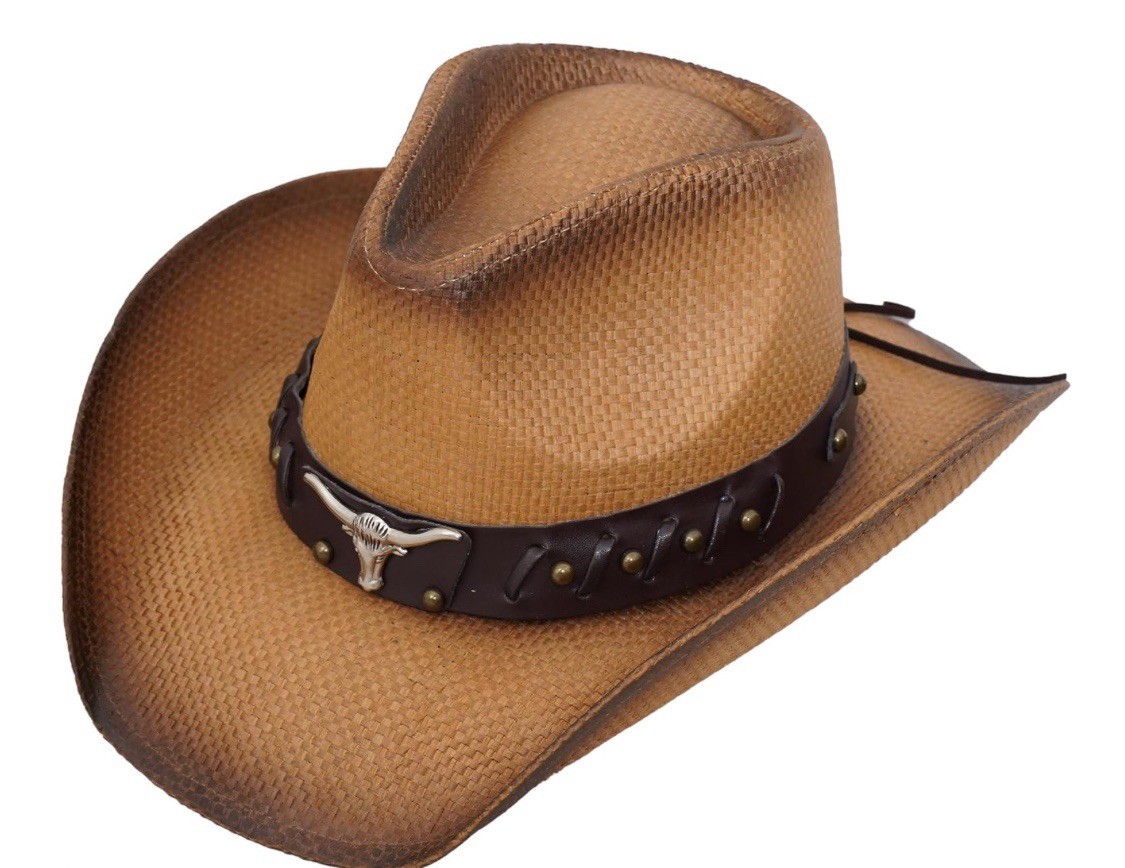 Cowboy Hat,Cowgirl Hat,Western Cowboy Hats for One Size Dark Coffee Color