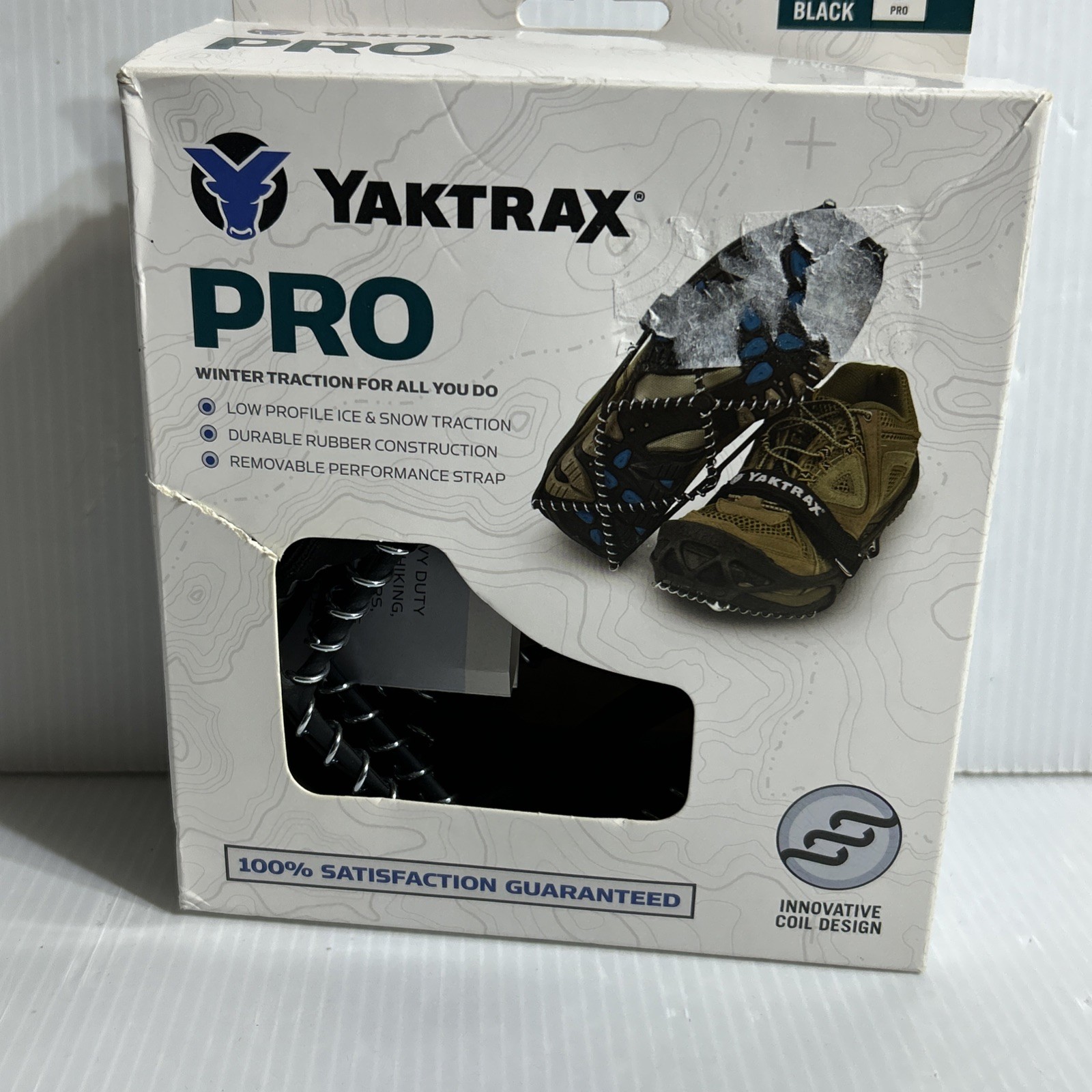 Yaktrax Pro Traction Device Unisex XL Black Winter Snow Ice Cleats One Pair New