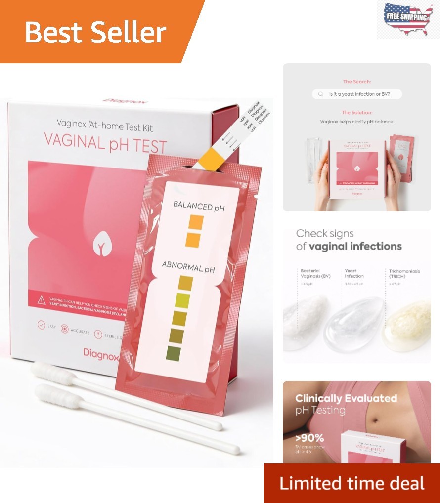 At-Home Vaginal pH  Strips - Pack of 10 for Women's Health and Comfort