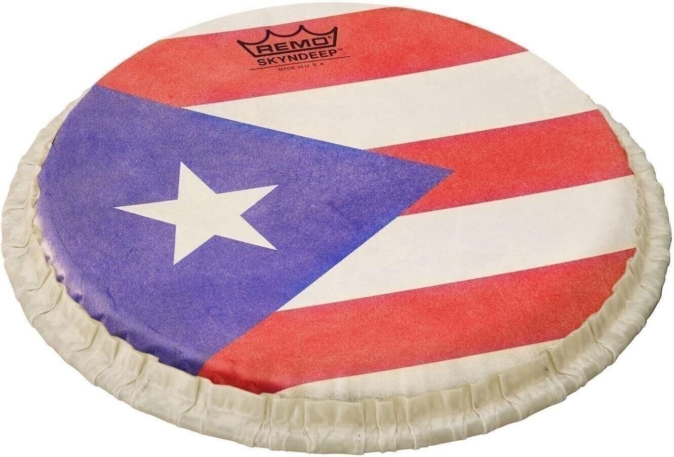 Remo SKYNDEEP Conga Drumhead Tucked Puerto Rican Flag 11.75 Inch FREE SHIPPING