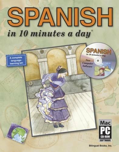 SPANISH in 10 minutes a dayÂ® with CD-ROM - Paperback - GOOD