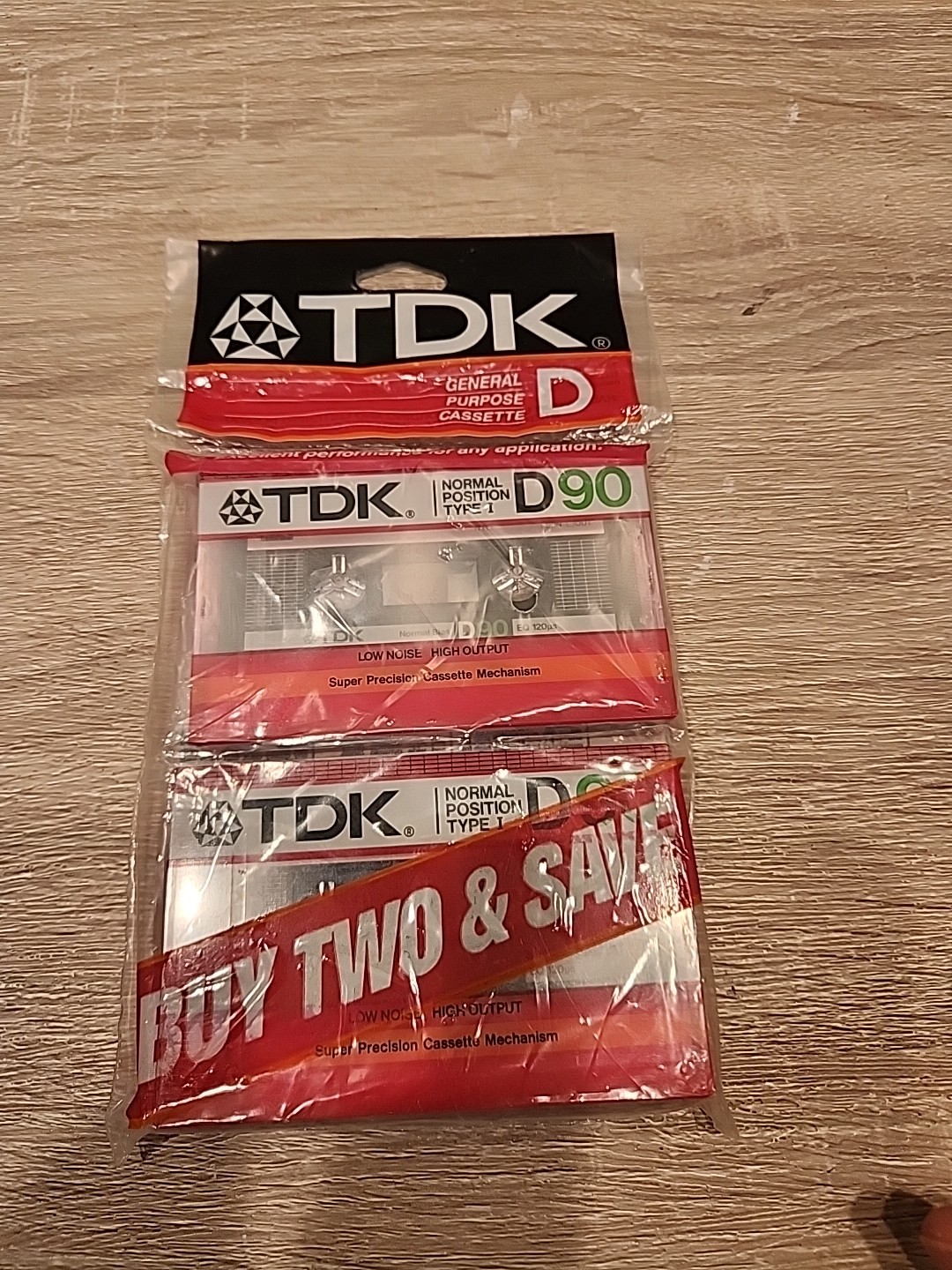 Vintage Lot of 2 Sealed TDK D90 90 Min Audio Cassette Tapes - Made in Japan NOS