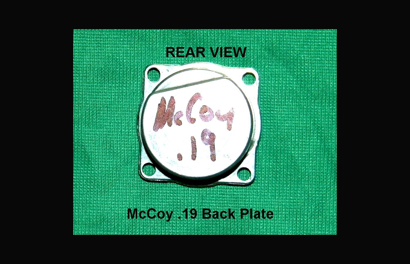 McCoy BACK PLATE for .19 engine New Open