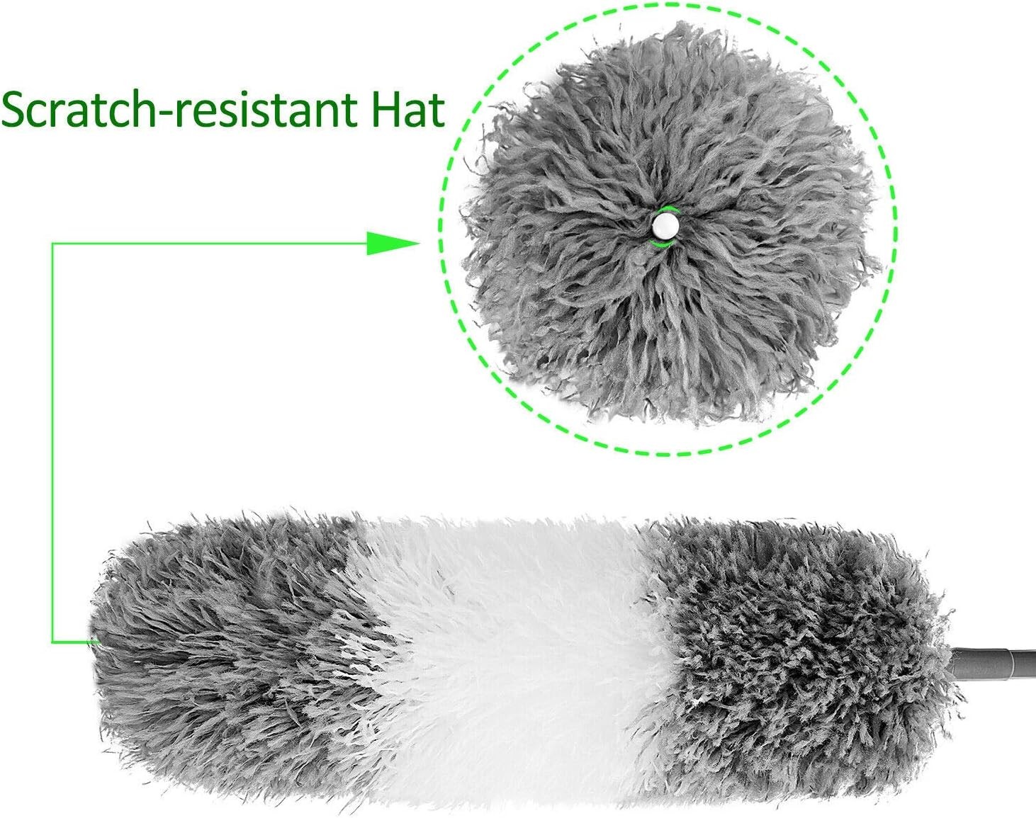Microfiber Feather Duster with Extendable Pole and Bendable Head