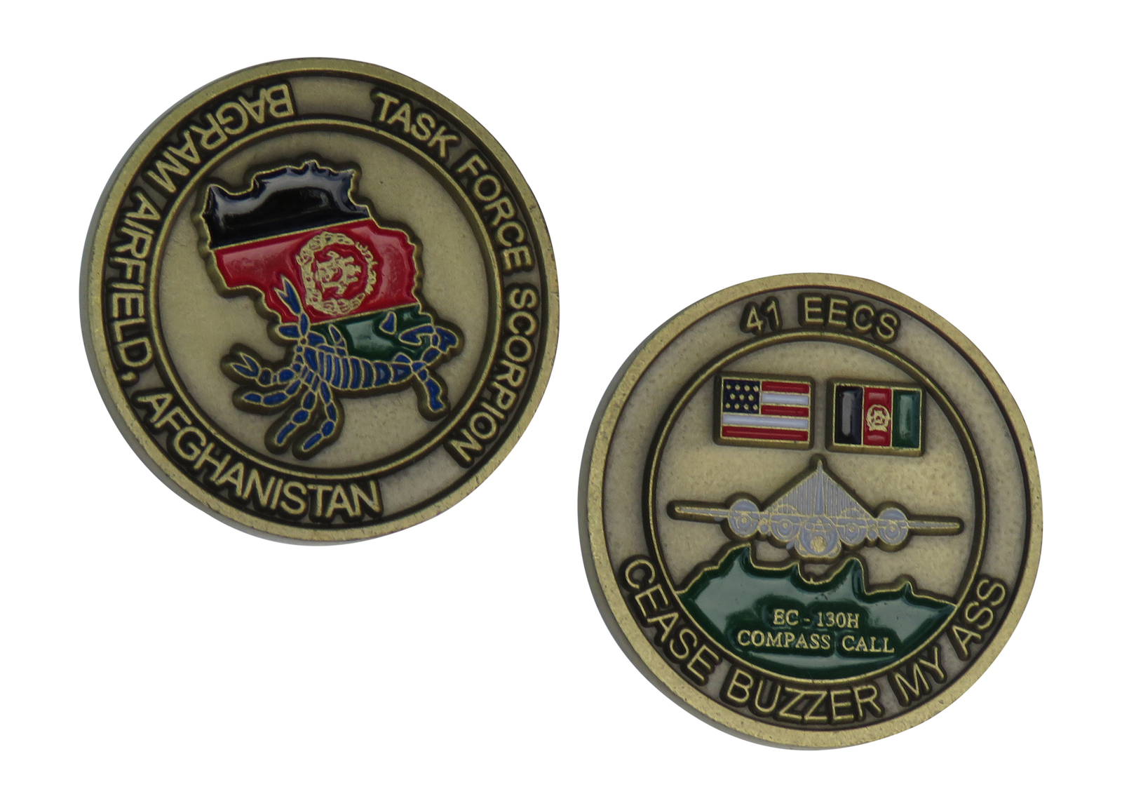 US Air Force 41 EECS, EC-130H Compass Call, Task Force Scorpion Challenge Coin