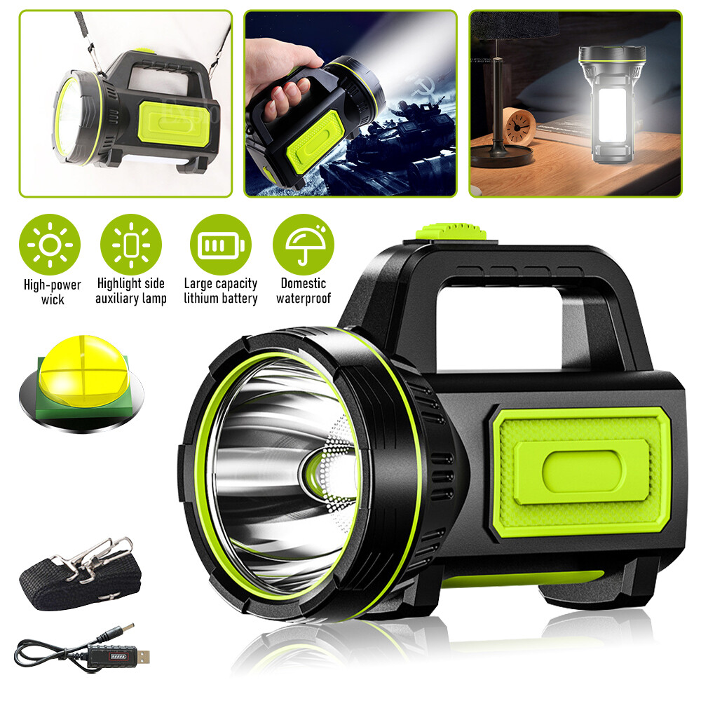 200000 Lumen Super Bright LED Tactical Flashlight Rechargeable LED Work Lights