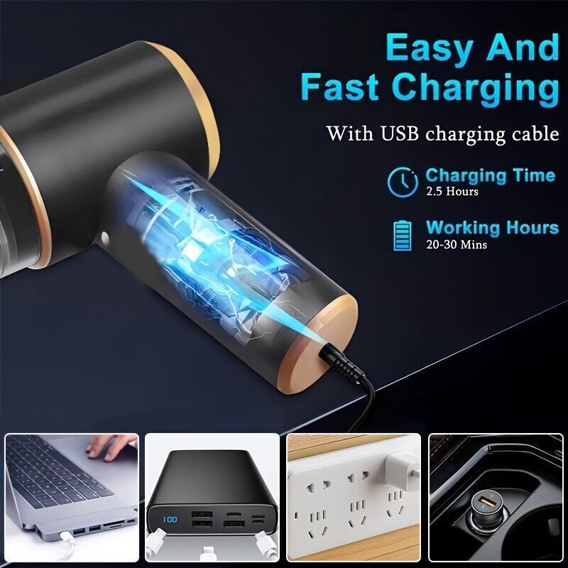 4 in 1 Upgrade Car Vacuum Cleaner Air Blower Wireless Handheld Rechargeable Mini